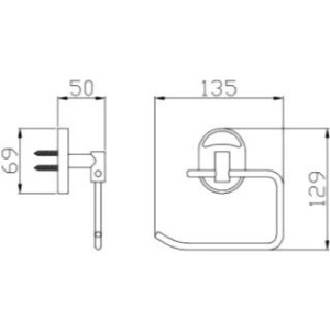 Держатель туалетной бумаги РМС A1021-1