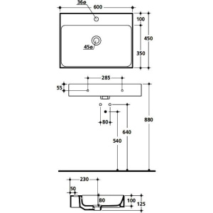Раковина Kerasan Cento 353101*1