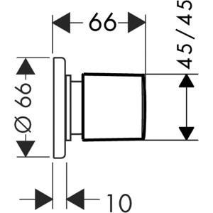 Купить Вентиль Hansgrohe Metris 31677000 наружная часть в Москве с доставкой Вентиль Hansgrohe Metris 31677000 наружная часть