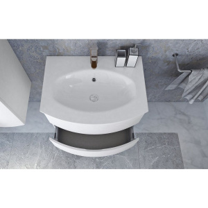 Тумба с раковиной Cezares Vague 70 bianco lucido