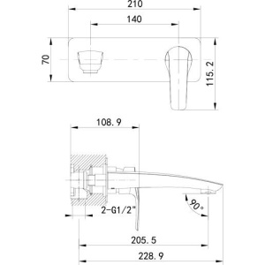 Смеситель для раковины IDDIS Ray RAYWT00i65 С ВНУТРЕННЕЙ ЧАСТЬЮ  белый