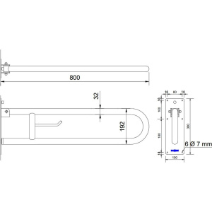 Поручень Nofer 15051.80.S