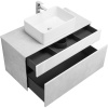 Мебель для ванной AQUATON Марбл 100 слэйт, белая матовая, раковина 32700B000