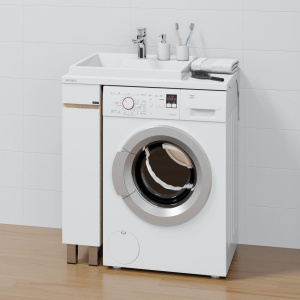 Мебель для ванной СаНта Марс 19 L под стиральную машину, напольная, 1 дверца, янтарная