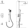 Душевой комплект Rush Thira TR3635-60Black С ВНУТРЕННЕЙ ЧАСТЬЮ, черный
