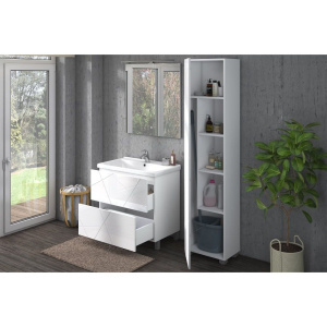 Купить Шкаф-пенал Vigo Geometry Geometry 45 белый в Москве с доставкой Шкаф-пенал Vigo Geometry Geometry 45 белый