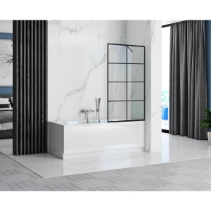 Купить Душевая перегородка Ceruttispa Muza F80 80 см, профиль черный в Москве с доставкой Душевая перегородка Ceruttispa Muza F80 80 см, профиль черный