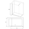 Душевая перегородка RGW Walk In WA-010-B 90x200, стекло прозрачное