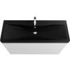 Тумба с раковиной BelBagno Albano 120 напольная, bianco lucido, черная матовая раковина