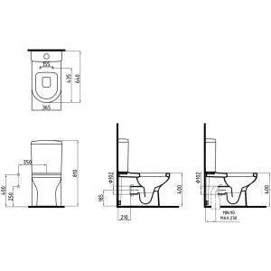 Унитаз-компакт Bien Venus VNKD064N1VE0W5SZ0 с функцией биде, встроенным смесителем