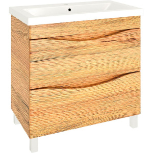 Тумба с раковиной Emmy Дакота 80 рустик соломенный