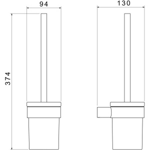 Ершик для унитаза Aquatek Лира AQ4410CR хром