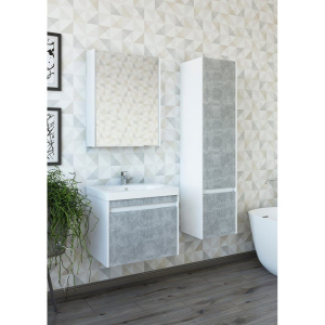 Купить Шкаф-пенал Sanflor Калипсо R, белый, ателье светлый в Москве с доставкой Шкаф-пенал Sanflor Калипсо R, белый, ателье светлый