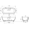 Ванна из искусственного камня STWORKI Берген 180x80 см, отдельностоящая, овальная