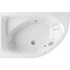 Акриловая ванна Excellent Aquarella WAEX.ARL17.SMART L 170x110 см, угловая, с гидромассажем, с каркасом, со сливом-переливом, асимметричная
