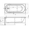 Акриловая ванна STWORKI Хельсинки 160x70 см, с каркасом