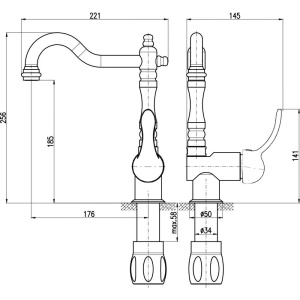 Смеситель для кухни Rav Slezak Labe L008.5/8Z