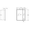 Зеркало-шкаф Opadiris Элеганс 70 премиум, с подсветкой