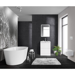 Тумба с раковиной BelBagno Albano 60 напольная, bianco lucido