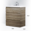 Мебель для ванной AM.PM Gem S 75 напольная, светлый дуб