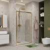 Душевая дверь в нишу Niagara Nova NG-42-9AG 90 см профиль золото, стекло прозрачное