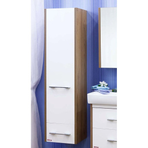 Купить Шкаф-пенал Sanflor Ларго 2 L, вяз швейцарский, белый в Москве с доставкой Шкаф-пенал Sanflor Ларго 2 L, вяз швейцарский, белый