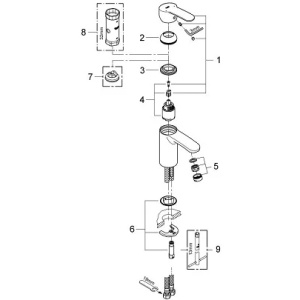 Купить Смеситель для раковины Grohe Eurostyle Cosmopolitan 3246820E в Москве с доставкой Смеситель для раковины Grohe Eurostyle Cosmopolitan 3246820E