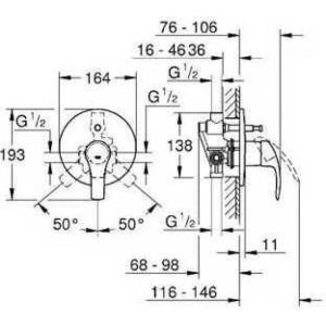 Душевая система Grohe Eurosmart 124440 хром