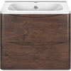 Мебель для ванной Vincea Paola 60 темный дуб, белая раковина