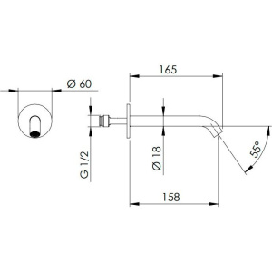 Излив Remer 91X для ванны