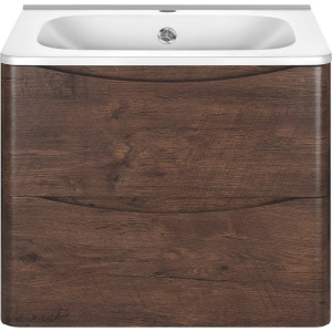Мебель для ванной Vincea Paola 60 темный дуб, белая раковина