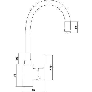 Смеситель для кухни Славен Коттедж Ф СЛ-ЦВ-Ф26 с гибким изливом