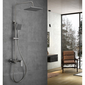 Душевая стойка Haiba HB24639-3 оружейная сталь