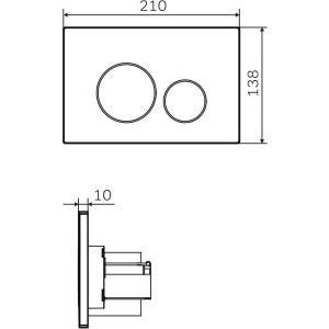 Кнопка смыва AM.PM Pro L I049038 черная матовая