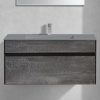 Тумба с раковиной Vincea Chiara 100, камень, с серой раковиной