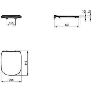 Купить Крышка-сиденье Ideal Standard Tesi с микролифтом T352701 в Москве с доставкой Крышка-сиденье Ideal Standard Tesi с микролифтом T352701