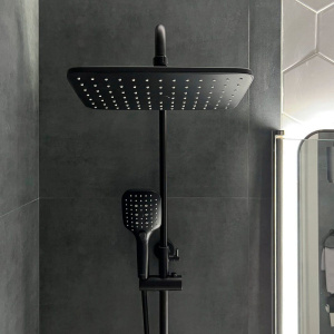 Купить Душевая лейка BOND Cube B07-9788 черная матовая в Москве с доставкой Душевая лейка BOND Cube B07-9788 черная матовая