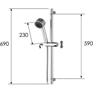 Душевой гарнитур Remer 315R321HG