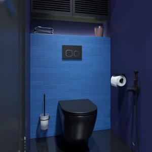 Кнопка смыва IDDIS Unifix UNI04BCi77 004, черная матовая