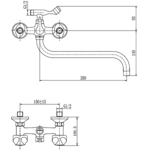 Универсальный смеситель Fashun A2626-3 хром