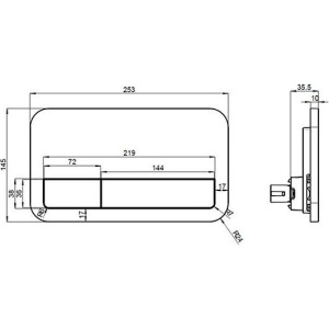 Кнопка смыва Villeroy & Boch Viconnect 9224 9061 хром