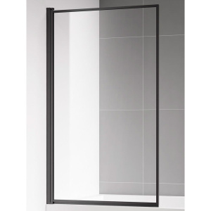 Шторка на ванну AQUAme AQM2859-L 80х140, профиль черный матовый
