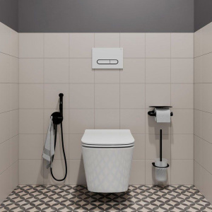 Купить Кнопка смыва IDDIS Unifix UNI01WBi77 001, белая/черный в Москве с доставкой Кнопка смыва IDDIS Unifix UNI01WBi77 001, белая/черный