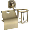Держатель туалетной бумаги Savol 64 S-L06451 бронза, с держателем освежителя воздуха Держатель туалетной бумаги Savol 64 S-L06451 бронза, с держателем освежителя воздуха