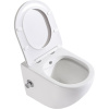 Унитаз подвесной BelBagno Uno BB3105CHR-BS/SC с микролифтом, со смесителем и функцией биде