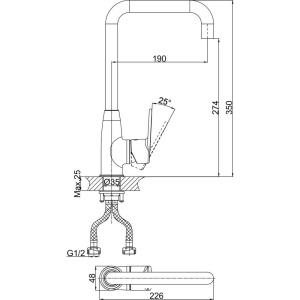 Смеситель для кухни D&K Rhein Speyer DA1312441