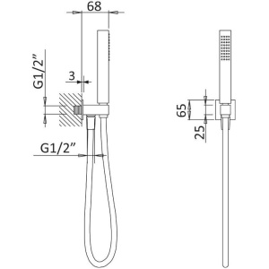 Душевой гарнитур Cezares Porta DEFM-01 хром