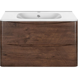 Купить Тумба с раковиной Vincea Paola 80 темный дуб в Москве с доставкой Тумба с раковиной Vincea Paola 80 темный дуб