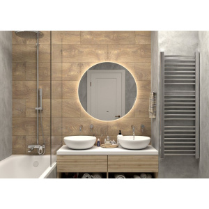 Зеркало круглое Art&Max Sanremo 80 с теплой подсветкой