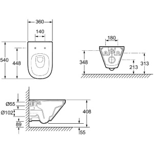 Комплект унитаз с инсталляцией, кнопкой и сиденьем Jacob Delafon Modern Life E21775RU-00